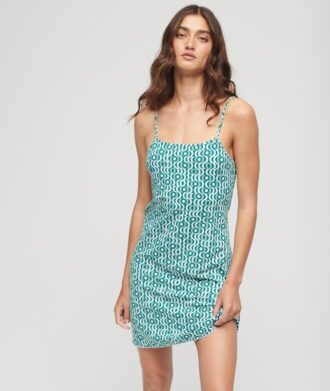 Mini-robe en jersey à bretelles imprimée