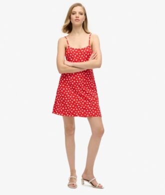 Mini-robe en jersey à bretelles imprimée