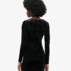 Mini-robe à manches longues en velours Mini-robe à manches longues en velours