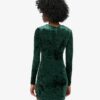 Mini-robe à manches longues en velours