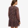 Mini-robe à manches longues et volants