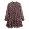 Mini-robe à manches longues et volants