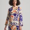 Mini-robe à manches longues imprimée