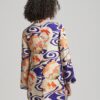Mini-robe à manches longues imprimée