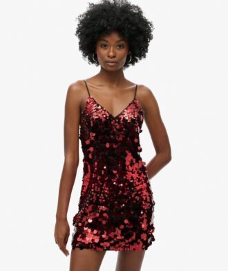 Mini-robe à paillettes disco