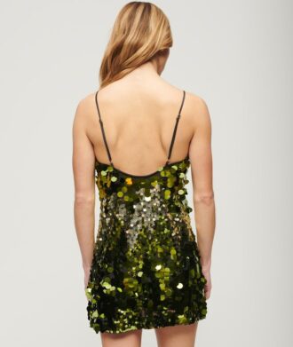 Mini-robe à paillettes disco
