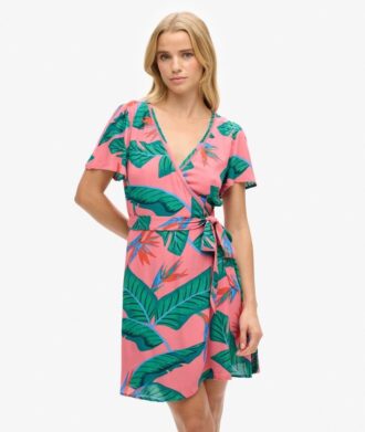 Mini-robe portefeuille imprimée