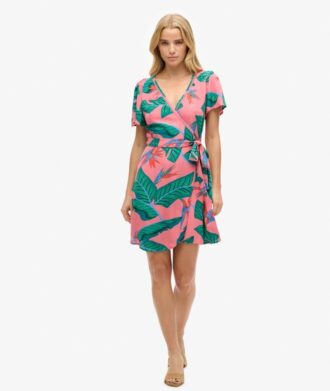 Mini-robe portefeuille imprimée