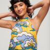 Mini-robe sans manches à col haut Mini-robe sans manches à col haut