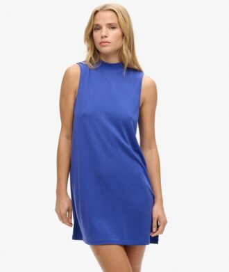Mini-robe sans manches évasée