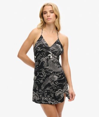 Mini-robe slip imprimée