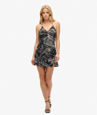 Mini-robe slip imprimée