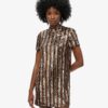 Mini-robe t-shirt à paillettes Mini-robe t-shirt à paillettes