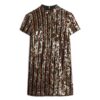 Mini-robe t-shirt à paillettes Mini-robe t-shirt à paillettes