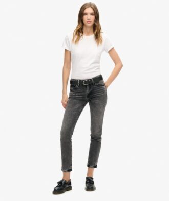 Organic Cotton Slim Jeans taille moyenne