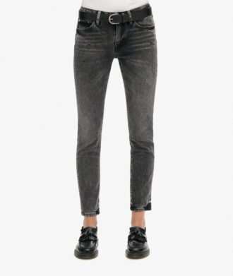 Organic Cotton Slim Jeans taille moyenne