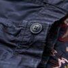 Pantalon cargo brodé à taille basse