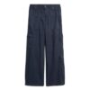 Pantalon cargo brodé à taille basse