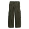 Pantalon cargo brodé à taille basse