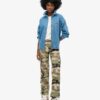 Pantalon cargo droit taille basse