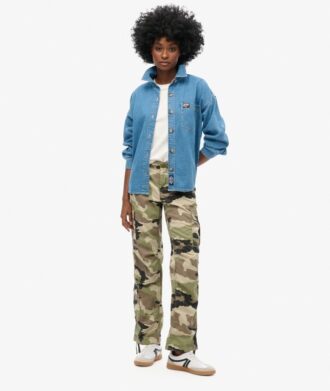 Pantalon cargo droit taille basse