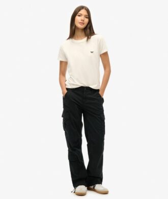 Pantalon cargo droit taille basse
