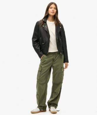 Pantalon cargo droit taille basse