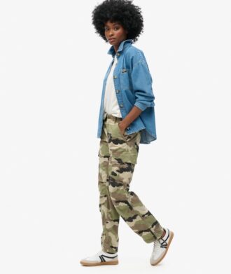 Pantalon cargo droit taille basse