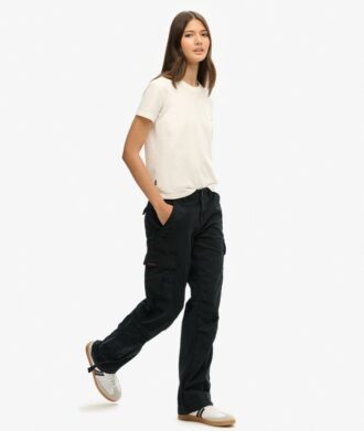 Pantalon cargo droit taille basse