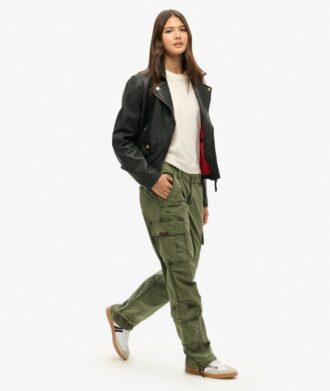 Pantalon cargo droit taille basse