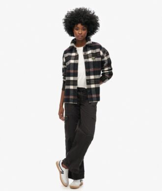 Pantalon cargo taille basse à jambes larges