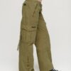 Pantalon cargo taille basse à jambes larges Pantalon cargo taille basse à jambes larges
