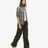 Pantalon cargo taille basse à jambes larges Pantalon cargo taille basse à jambes larges
