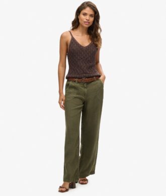 Pantalon taille basse en lin Pantalon taille basse en lin