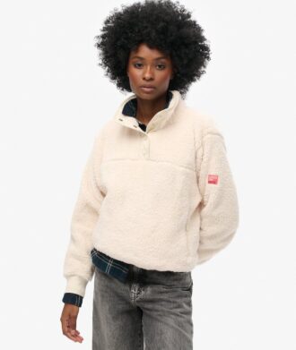 Polaire Teddy ultra-douce à col boutonné