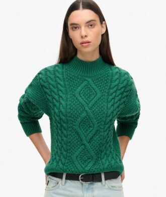 Polo en maille torsadée Aran
