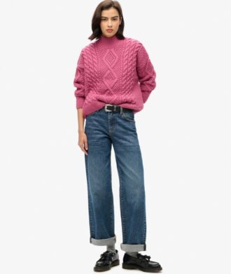 Polo en maille torsadée Aran