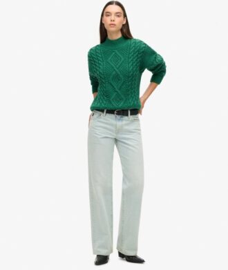 Polo en maille torsadée Aran