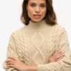 Polo en maille torsadée Aran