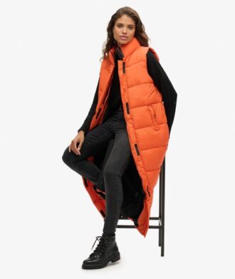 Puffer Gilet long en ripstop