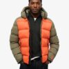 Puffer sport à capuche color block Puffer sport à capuche color block