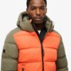 Puffer sport à capuche color block Puffer sport à capuche color block