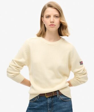 Pull ample à col rond en maille