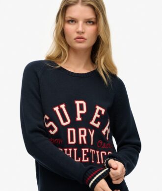 Pull ample à col rond et motif graphique en mailles