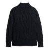 Pull à col montant en maille torsadée