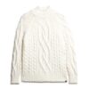 Pull à col montant en maille torsadée