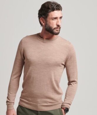 Pull à col rond en laine mérinos
