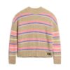 Pull à col rond à rayures multiples