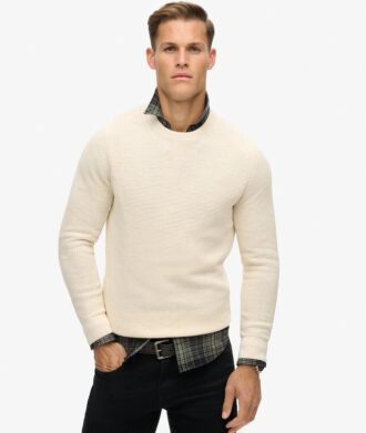Pull à col rond texturé en mailles