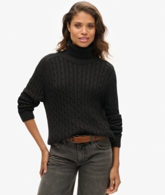 Pull à col roulé ample et torsadé